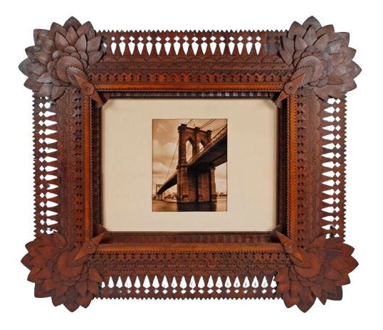 tramp art frame transparent
