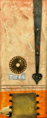 Tires, 24x10, Jon Taner, Mixed Media Artist